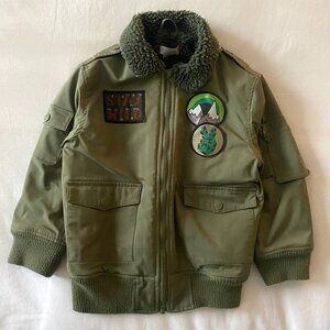 Stella McCartney Kids Green Badges Mountain Jacket, Size 6
